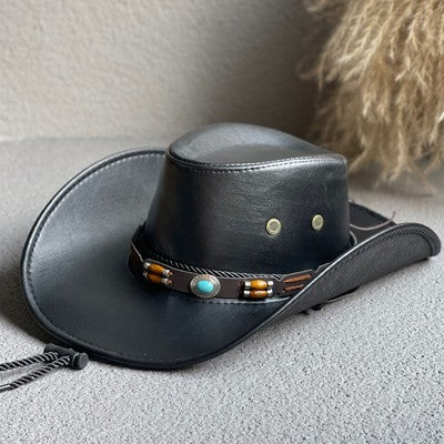 Tibetan Jazz Denim Hat for Outdoor Sun Protection