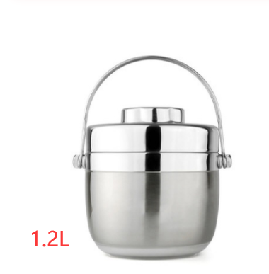 Stainless Steel Insulated Lunch Box, 2-Tier Bento Container