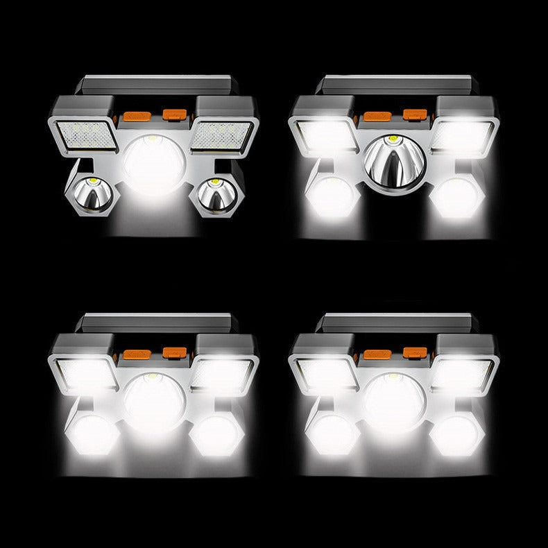Outdoor USB Rechargeable Headlamp with 5 LEDs