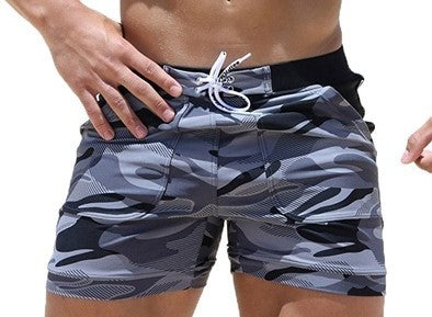 Men's Camouflage Swim Shorts – Cotton-Polyester Blend