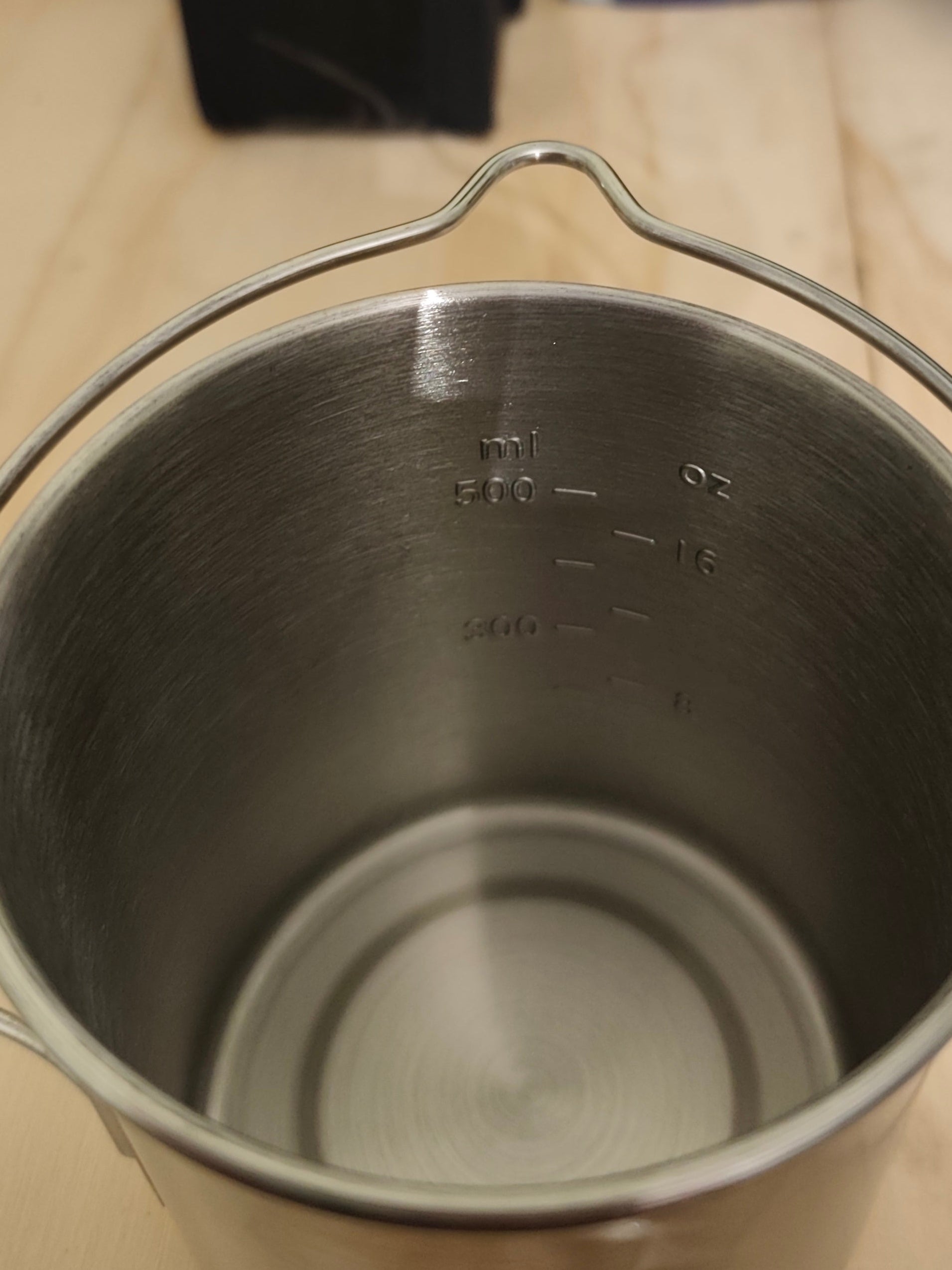 750ml Stainless Steel Camp Cook Pot with Lid & Hanging Hook - Fire & Gas Compatible