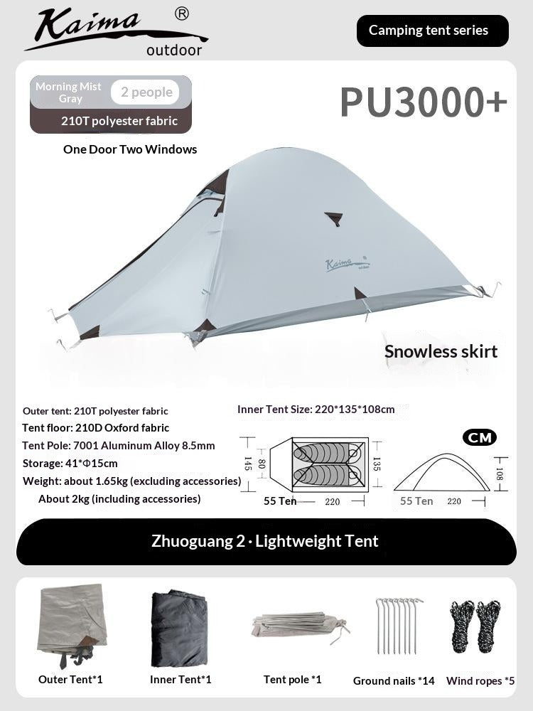 Waterproof Windproof Camping Tent for 1-2 People