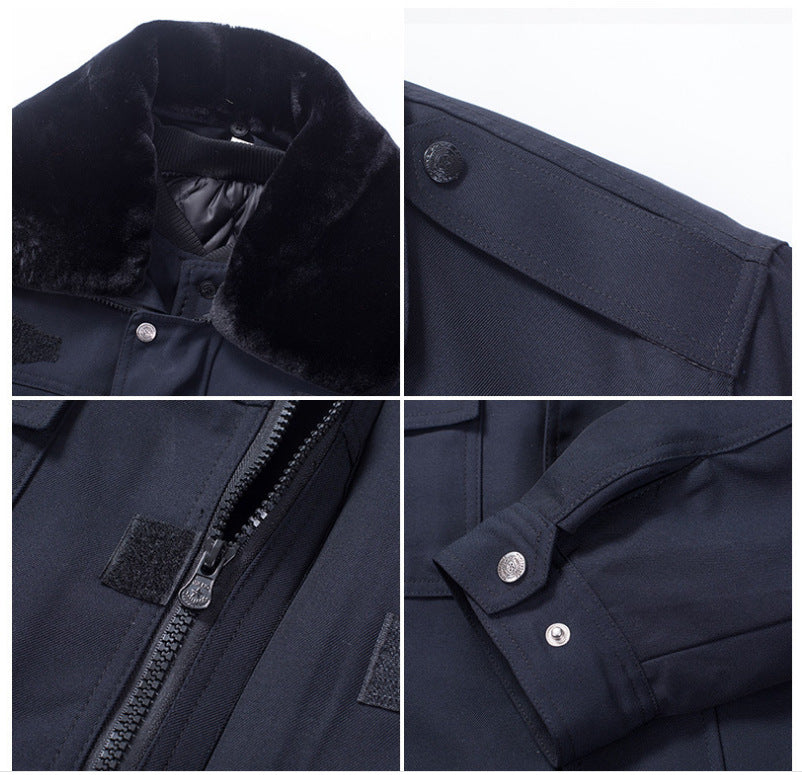 Winter Security Cotton Jacket — Thick Warm Workwear | Men's Insulated Jacket