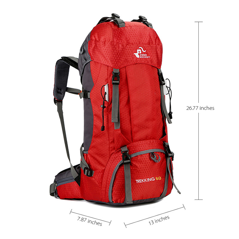 Free Knight 60L Outdoor Hiking Backpack with Rain Cover