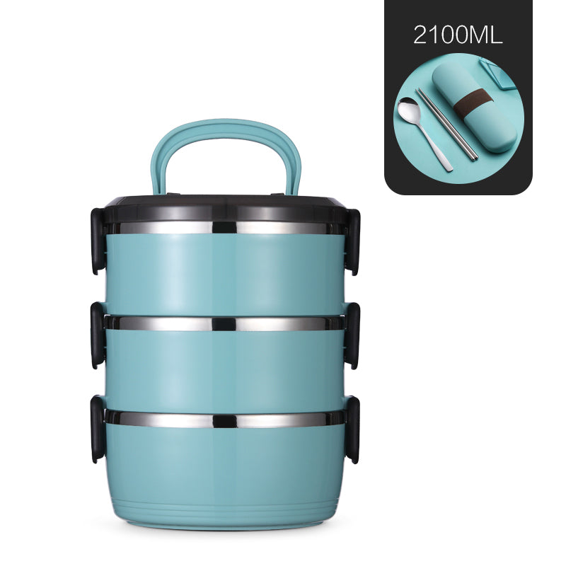 Portable Stainless Steel Insulated Lunch Box for One