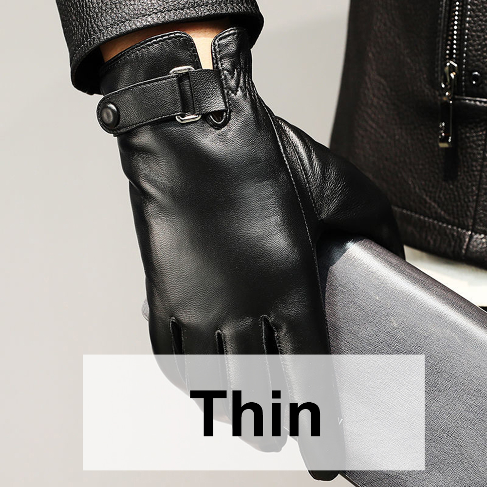 Men's Sheepskin Leather Gloves — Warm Velvet Lined | Driving & Outdoor