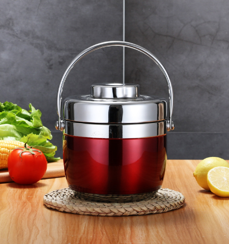 Stainless Steel Insulated Lunch Box, 2-Tier Bento Container