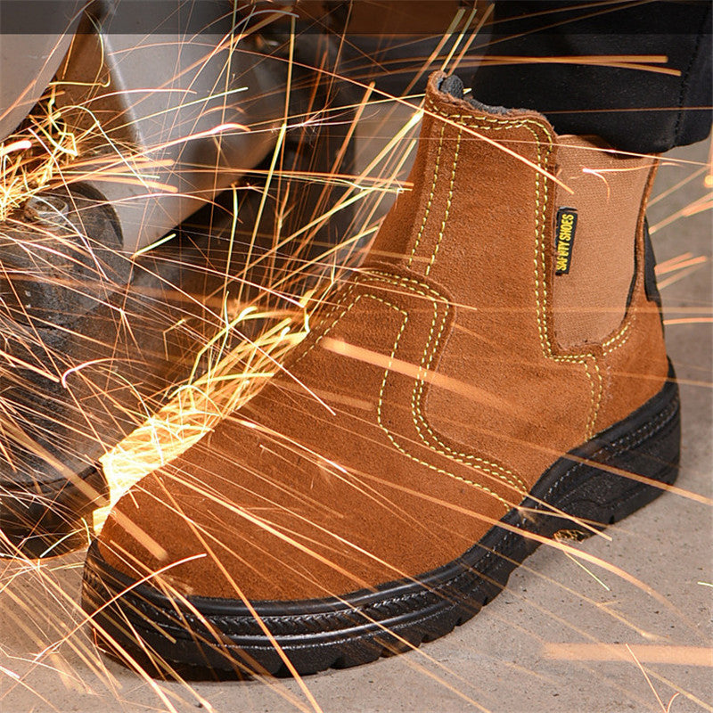 Welder's Safety Boots — Steel Toe, Splash & Heat Resistant, Anti-Static Cowhide