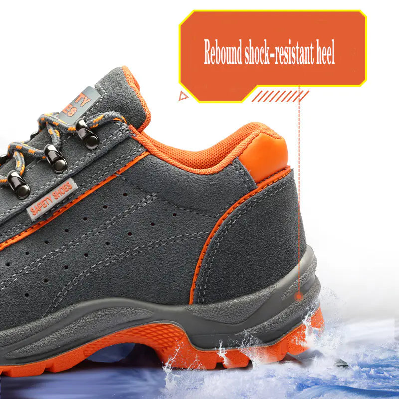 Men's Steel Toe Non-Slip Welding Safety Work Shoes - Heat-Resistant Protective Footwear