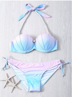 Women’s Pastel Shell Bikini Set