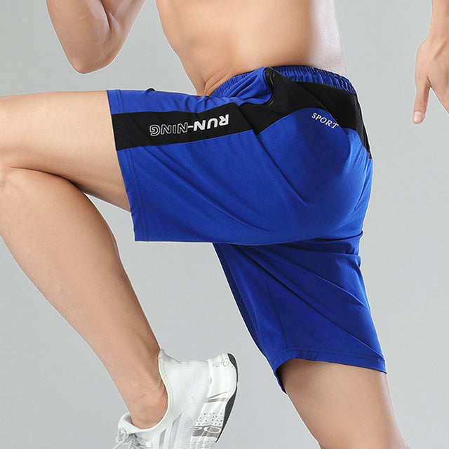 Men's Ice Silk Quick Dry Running Shorts with Pockets