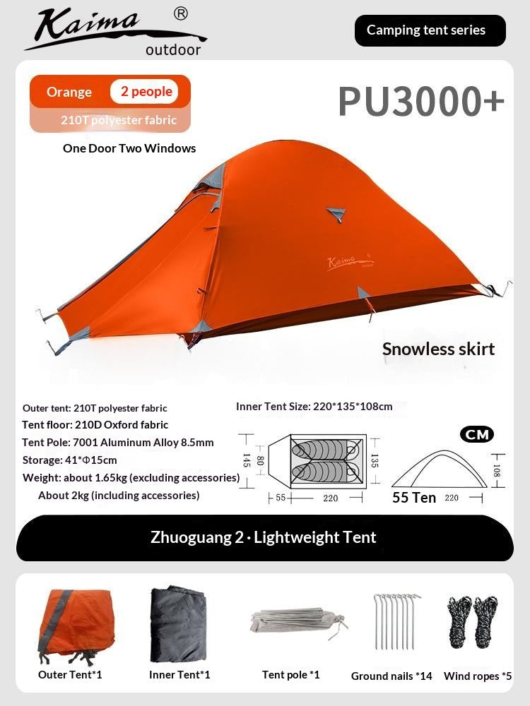 Waterproof Windproof Camping Tent for 1-2 People