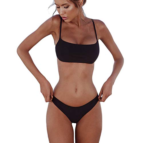 Women's Straight-Neck Two-Piece Bikini Set