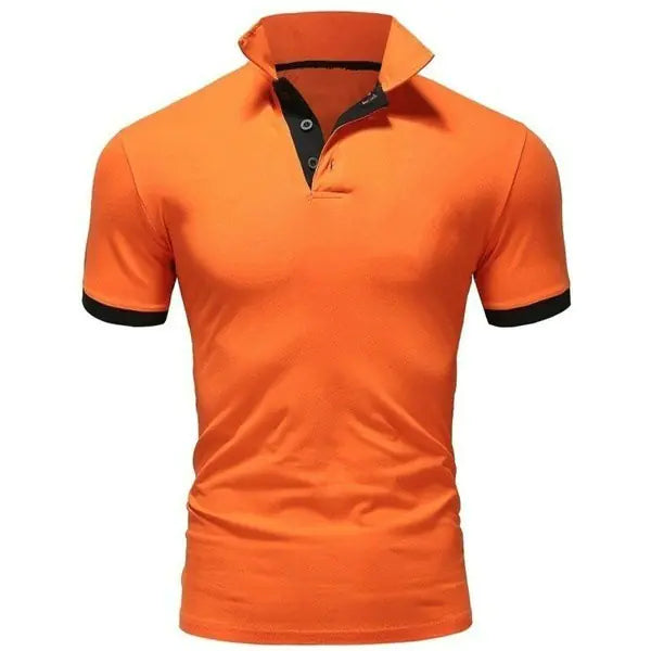 Men's Casual Cotton Polo Shirt - Slim Fit Short Sleeve Polo for Meetings and Events | Plus Size Available