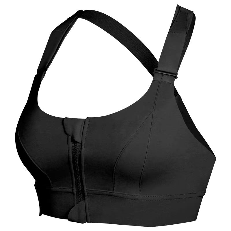 High-Impact Sports Bra for Plus-Size Women - Front-Zip Workout Bra