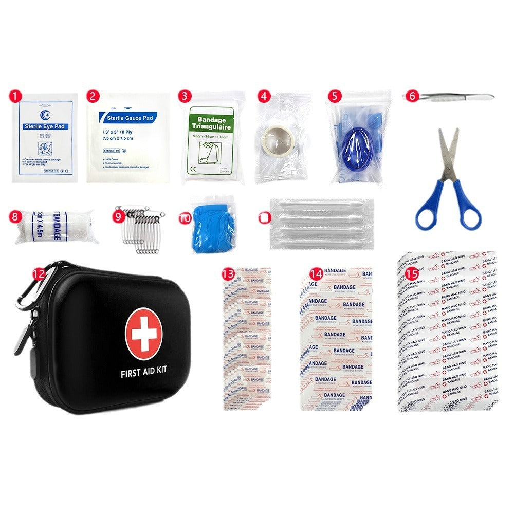 Compact First Aid Bag & 90-Piece Kit