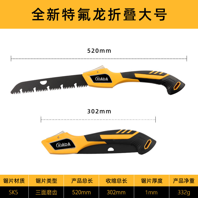 Folding Hand Saw for Woodworking and Outdoor Use