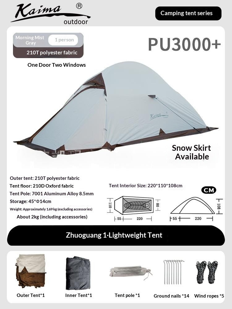 Waterproof Windproof Camping Tent for 1-2 People