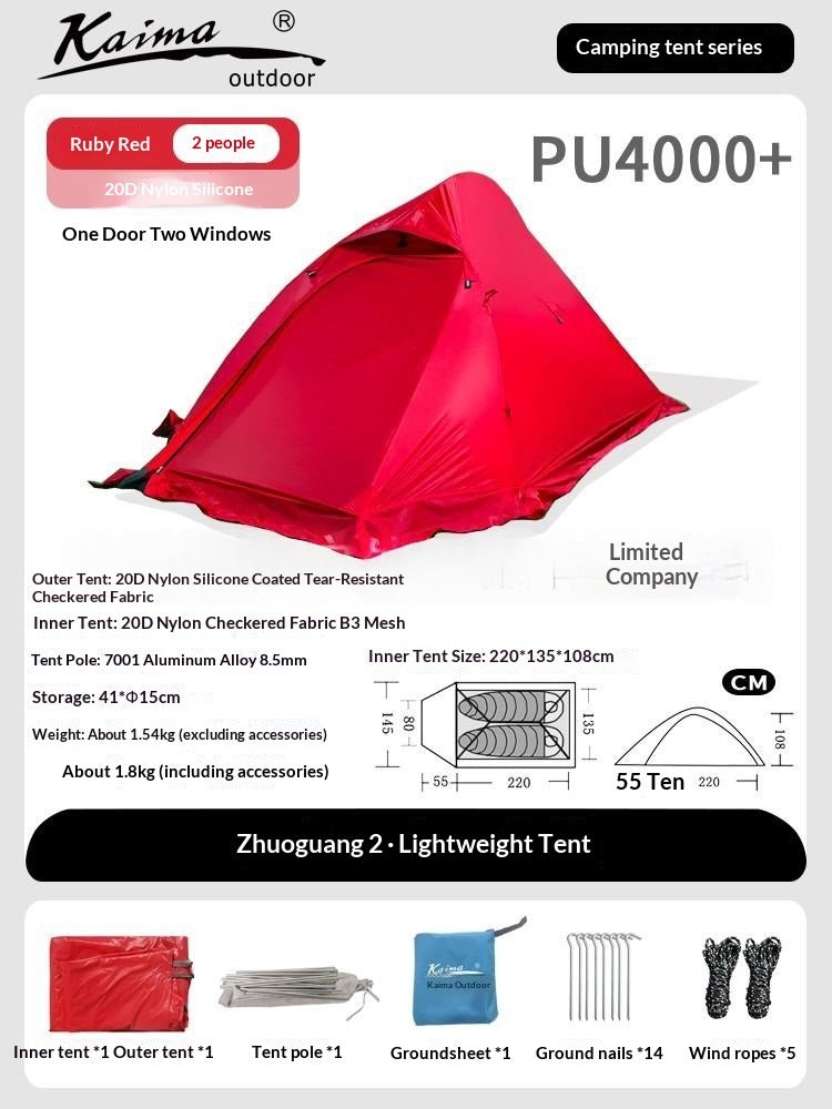 Waterproof Windproof Camping Tent for 1-2 People
