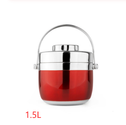 Stainless Steel Insulated Lunch Box, 2-Tier Bento Container