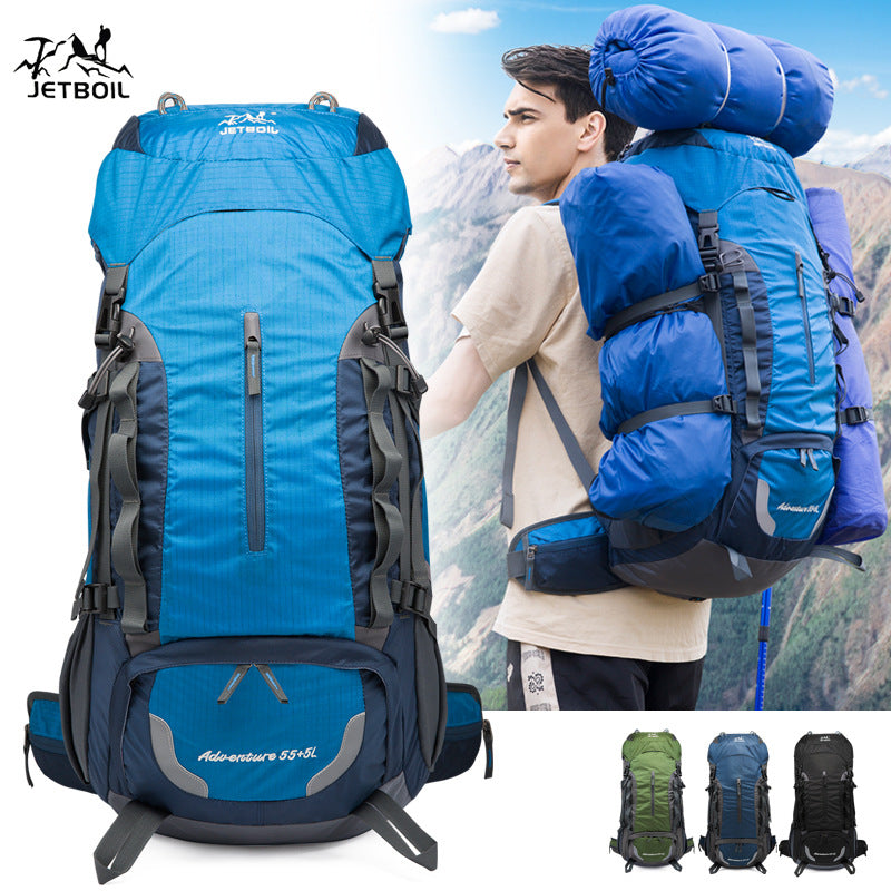 Jebote 60L Large Capacity Hiking Backpack for Outdoor Use