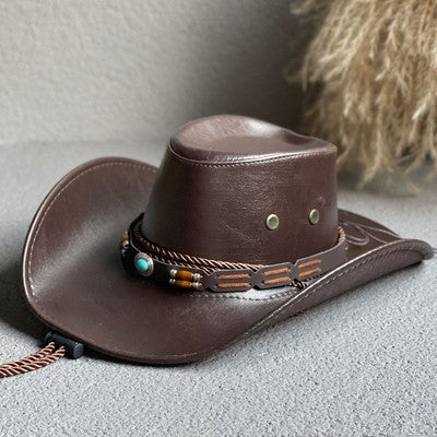 Tibetan Jazz Denim Hat for Outdoor Sun Protection