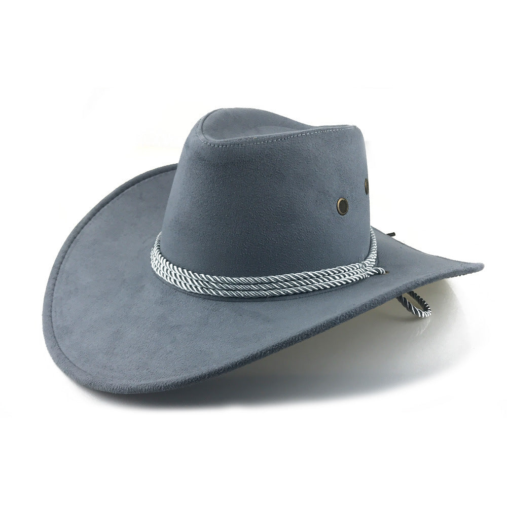 Western Denim Suede Outdoor Sun Visor Hat