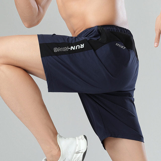 Men's Ice Silk Quick Dry Running Shorts with Pockets