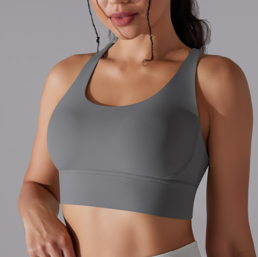 Criss Cross High-Impact Sports Bra for Women - Workout Support Bra