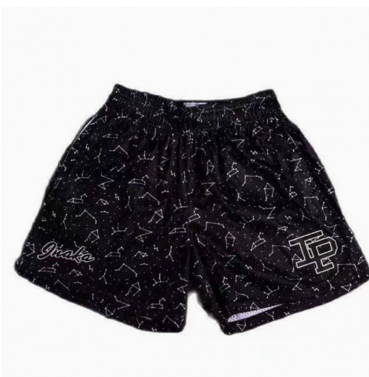 Mathias Shorts - Brown Men's Swim Trunks with Print