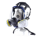 Full Face Silicone Gas Mask — Wide Field of View & Dustproof Protection | Safety Respirator