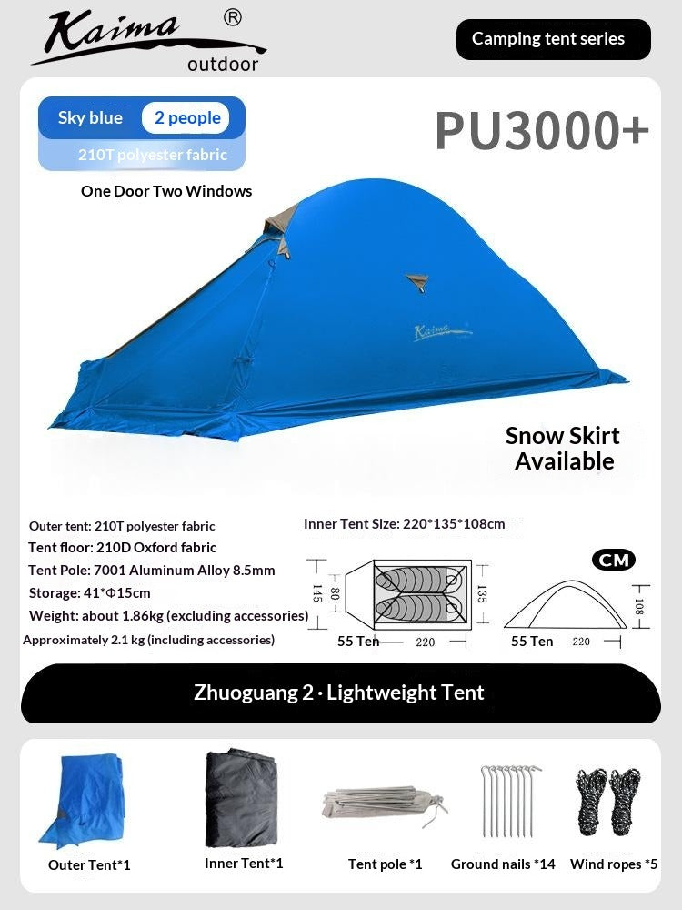 Waterproof Windproof Camping Tent for 1-2 People