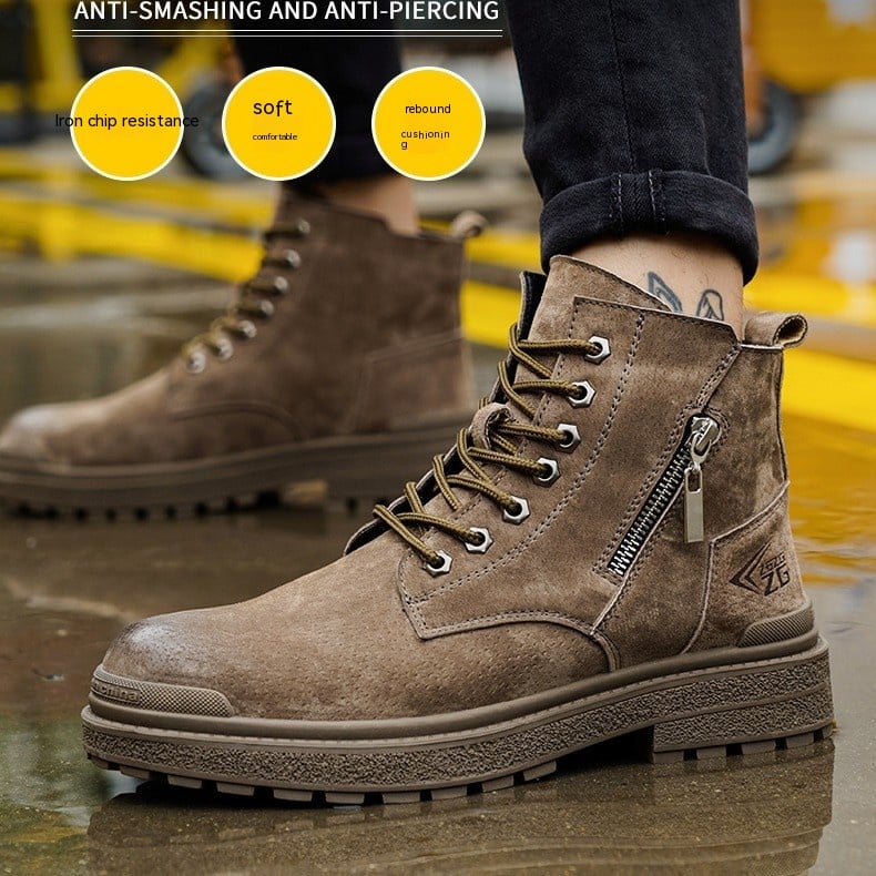 High-Top Anti-Impact Protective Work Shoes