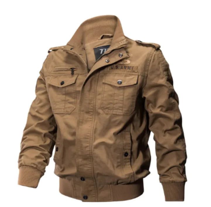 Tactical Flight Army Jacket - Military Bomber Jacket with Cotton Construction | Plus Size Available