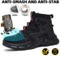 Men's High-Top Safety Shoes - Steel Toe Work Boots with Ankle Support