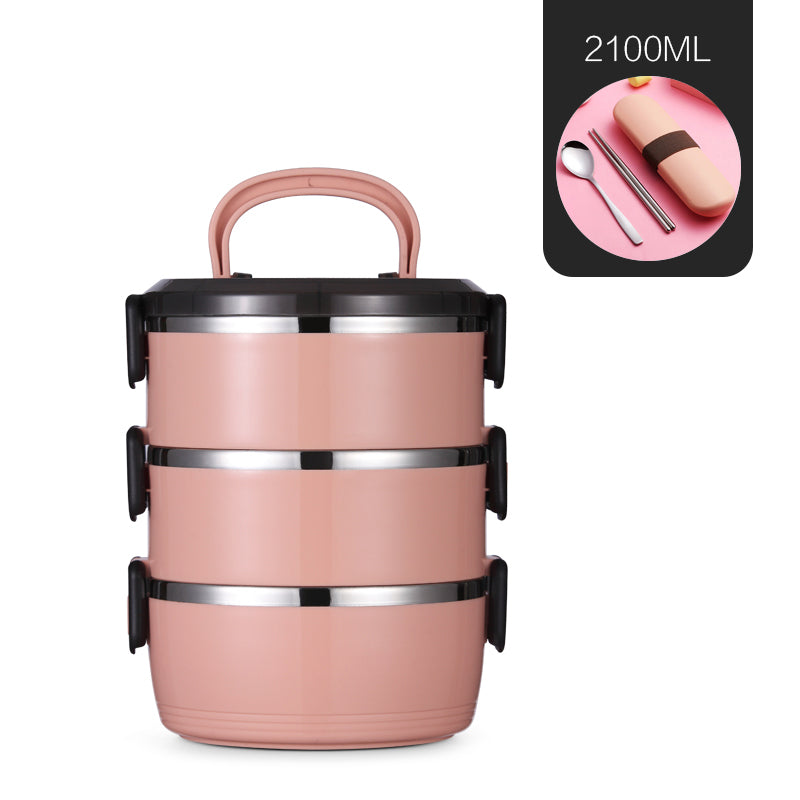 Portable Stainless Steel Insulated Lunch Box for One