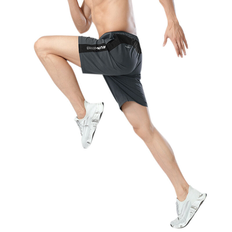 Men's Ice Silk Quick Dry Running Shorts with Pockets