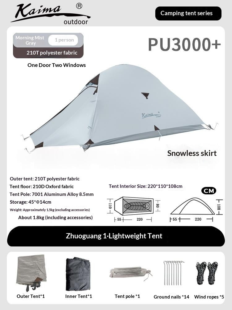 Waterproof Windproof Camping Tent for 1-2 People