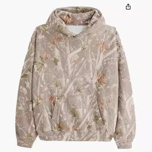 Women's Camouflage Wool Oversized Hoodie