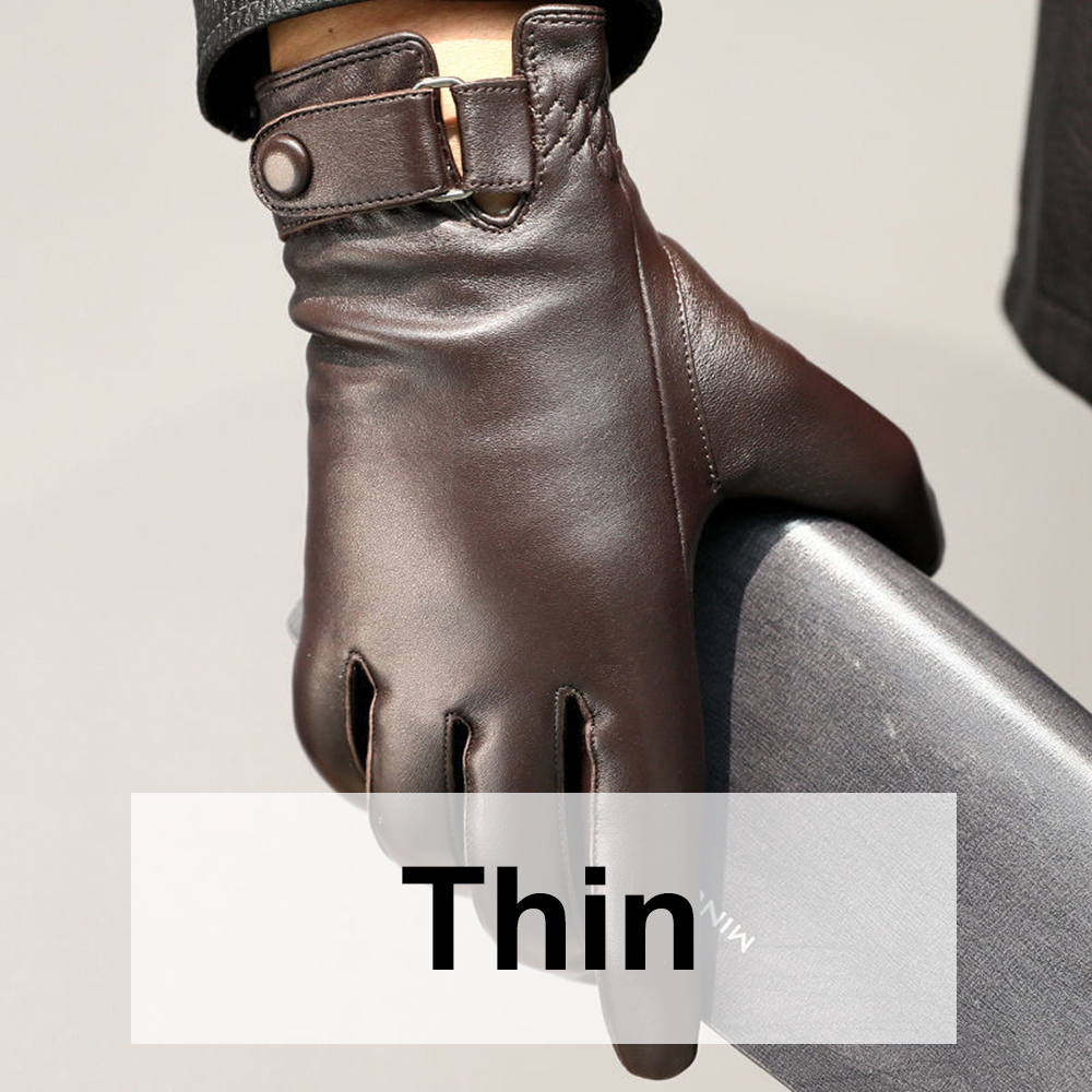 Men's Sheepskin Leather Gloves — Warm Velvet Lined | Driving & Outdoor