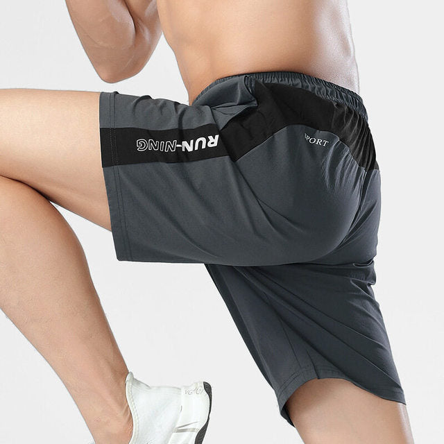 Men's Ice Silk Quick Dry Running Shorts with Pockets