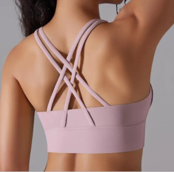 Criss Cross High-Impact Sports Bra for Women - Workout Support Bra