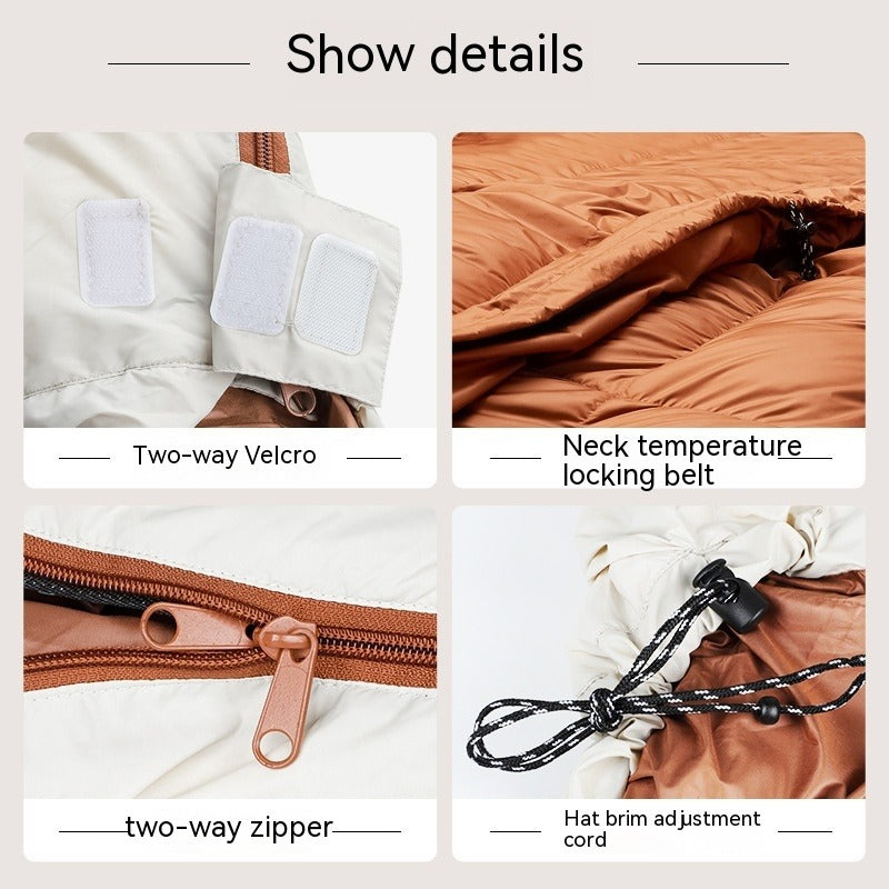 Egg-Shaped Down Camping Sleeping Bag