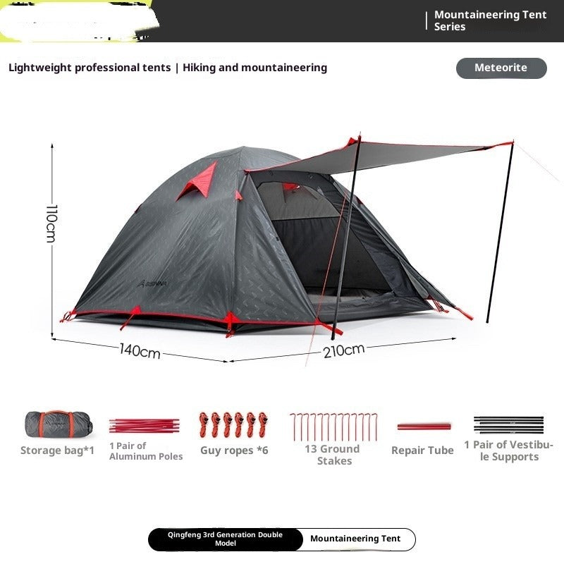 Professional Camping Tent with Ultralight Aluminum Poles