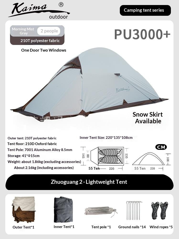 Waterproof Windproof Camping Tent for 1-2 People