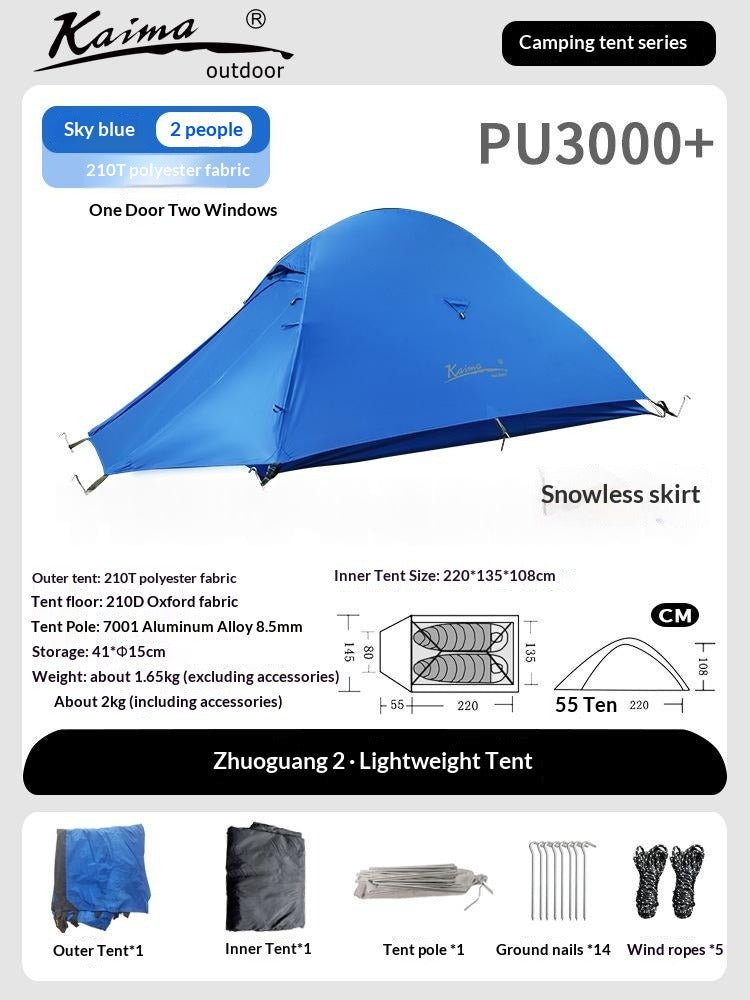 Waterproof Windproof Camping Tent for 1-2 People