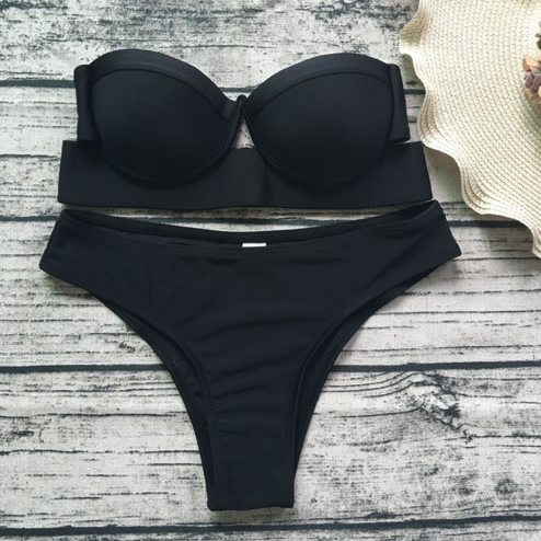 Women's Black Two-Piece Bikini Set