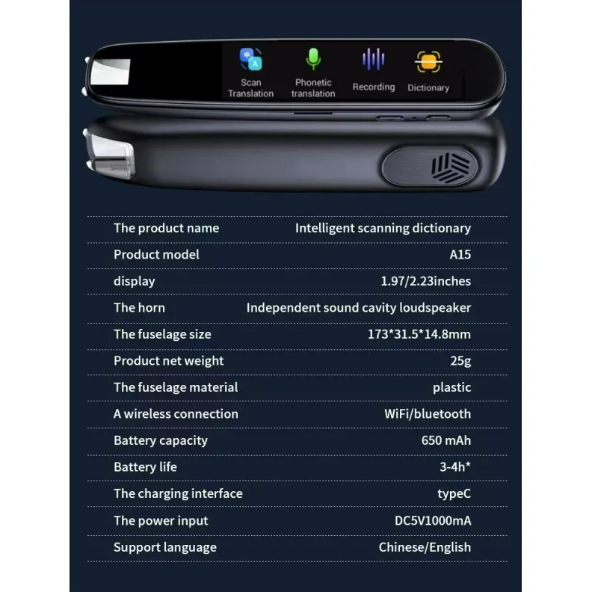 International Edition Multi-Language Scanning Translation Pen