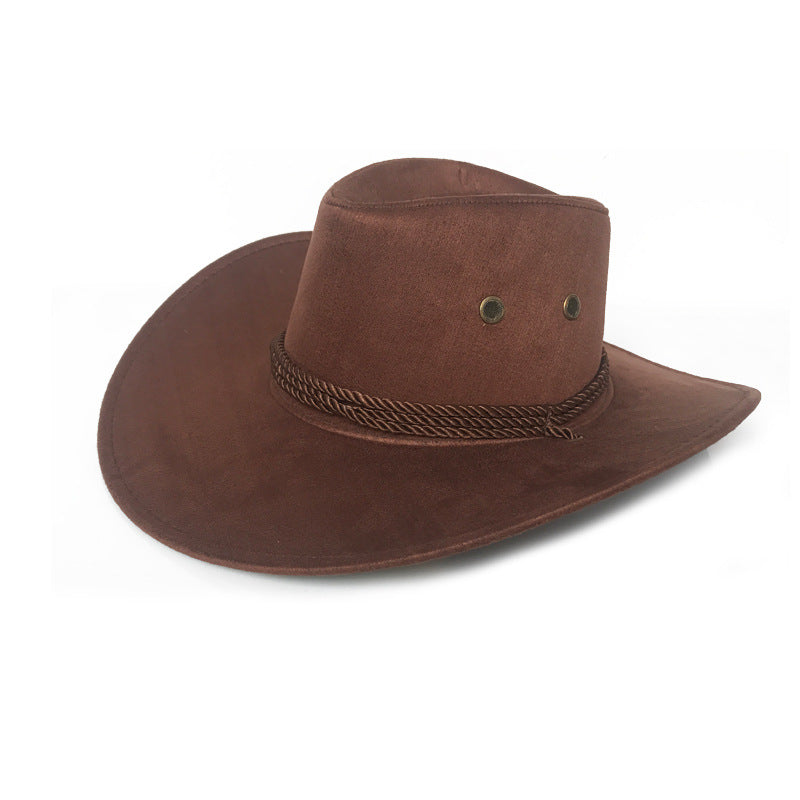 Western Denim Suede Outdoor Sun Visor Hat
