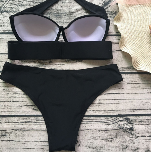 Women's Black Two-Piece Bikini Set
